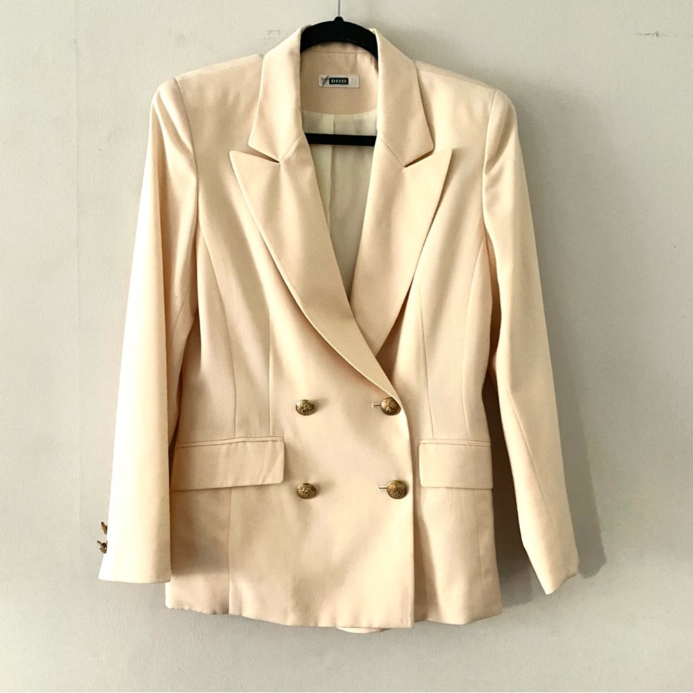 vintage Deco Gold button Blazer double breasted